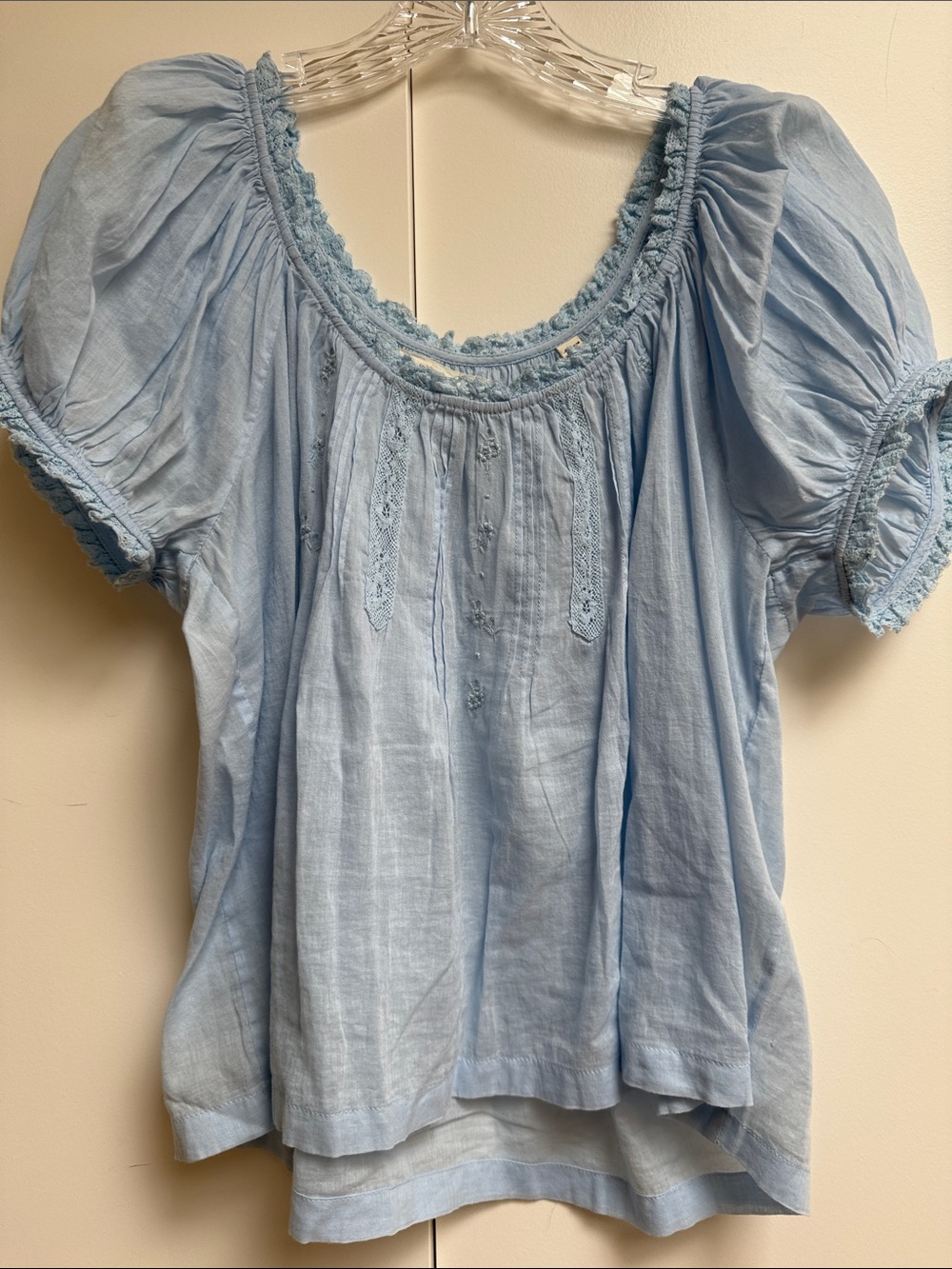 Doen federica top in icy blue. Excellent condition. Worn less than 10 times.